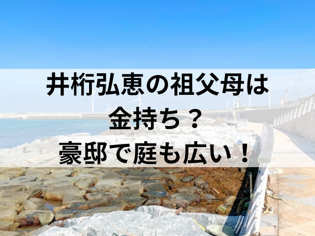 井桁弘恵の祖父母は金持ち？豪邸で庭も広い！